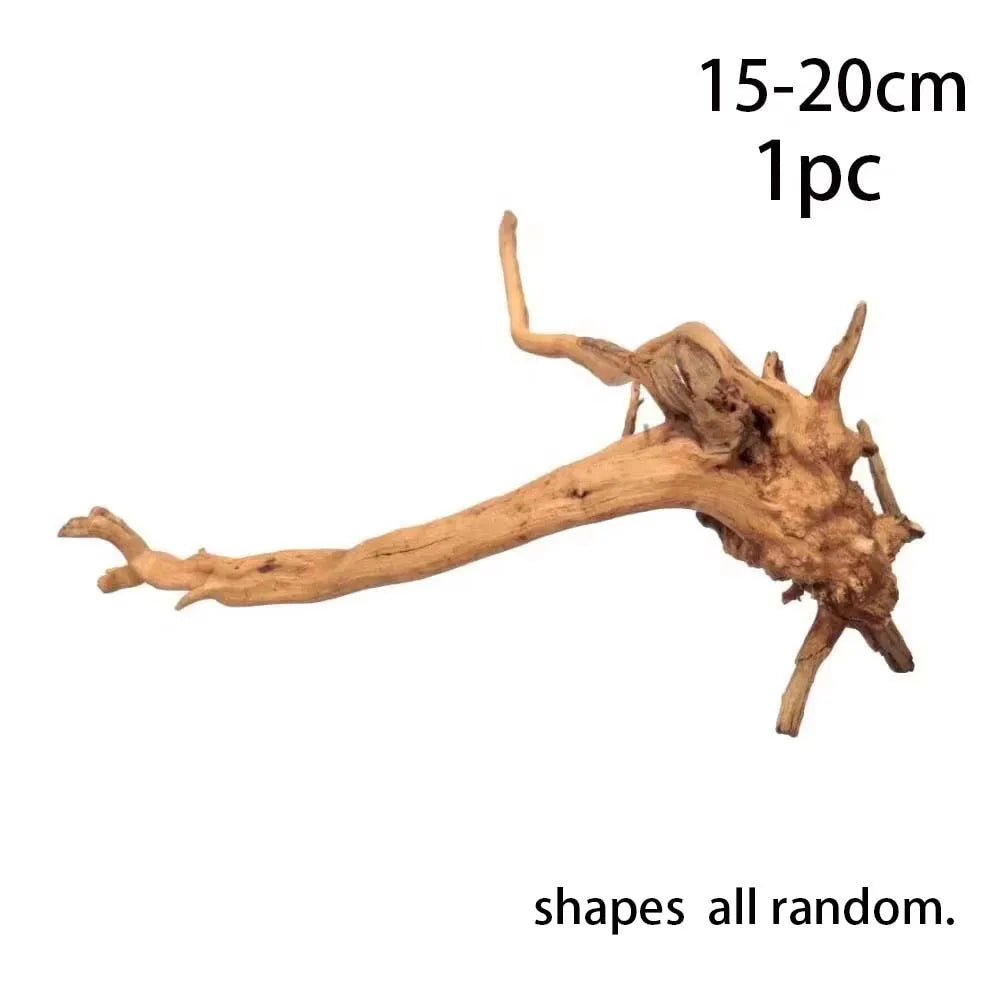1PC Driftwood for Aquarium,Natural Spider Wood Reptile Branches Fish Tank Log Ornament Aquarium Trunk Decoration Zpaxo 15-20cm