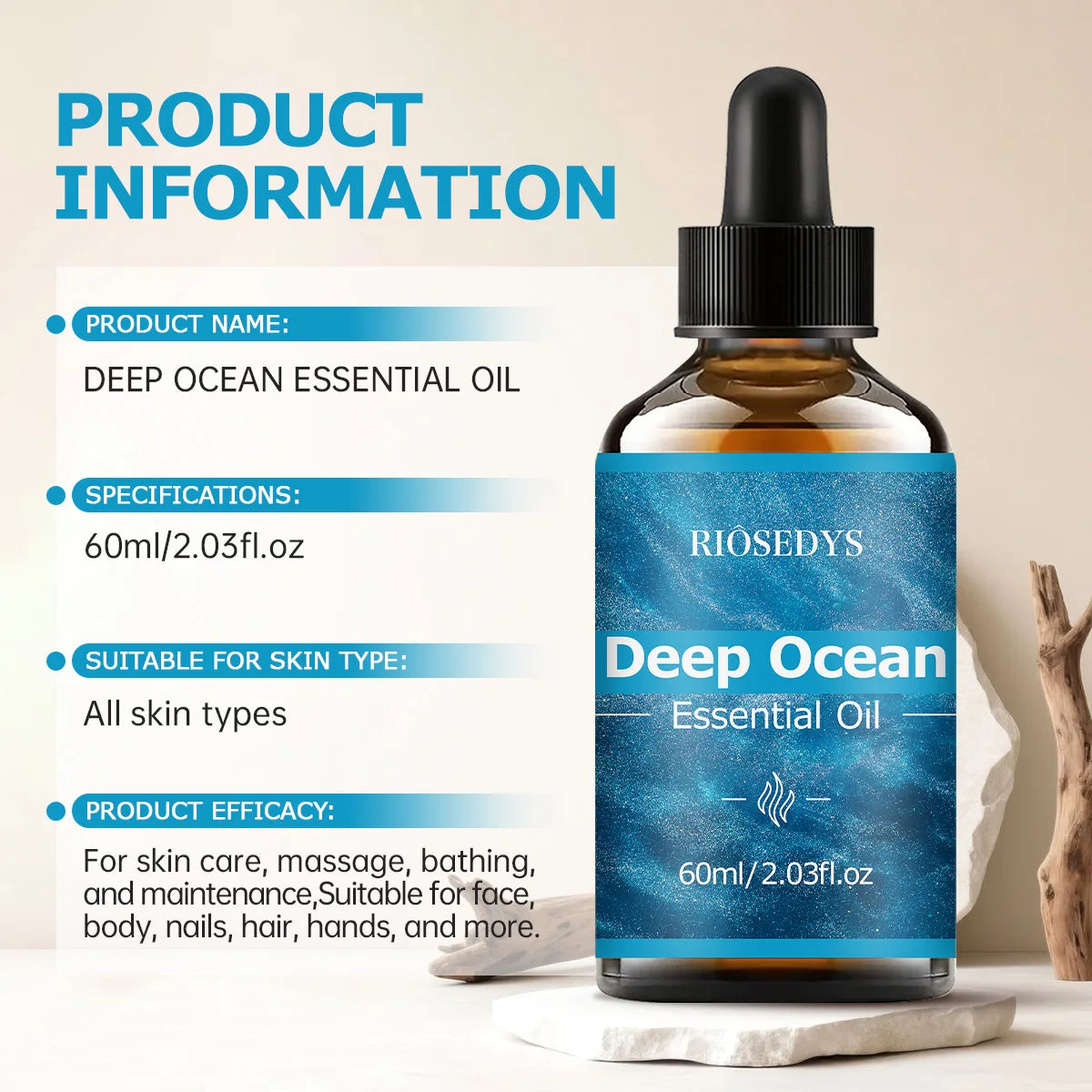 DEEP OCEAM ESSENTIAL OIL Has Nourishing Moisturizing Effects Making Zpaxo