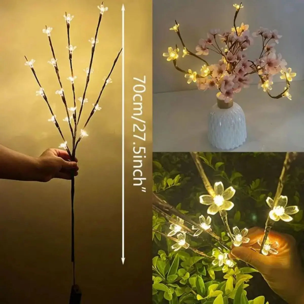 20 LED Cherry Blossom Tree Landscape Lights Wedding Birthday Zpaxo