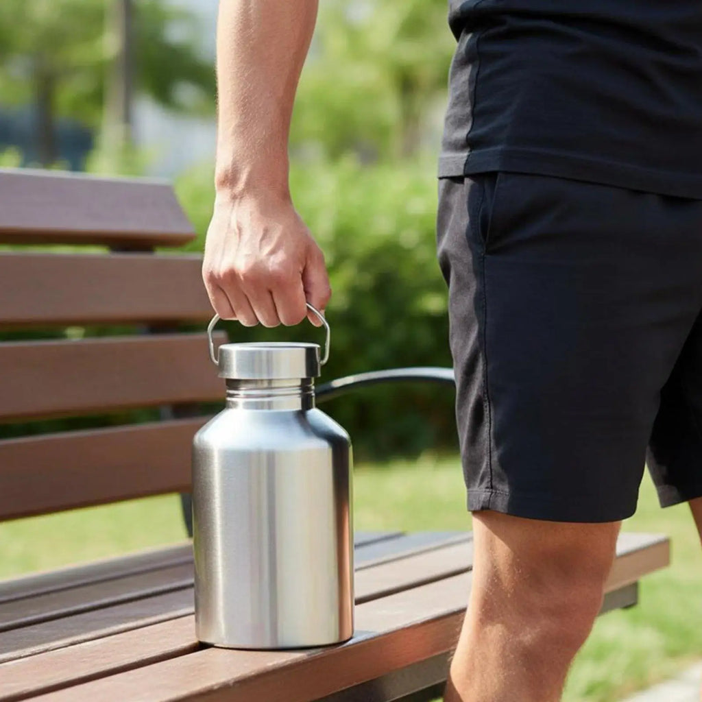 2000ml Stainless Steel Water Jug | Large Capacity Bottle for Athletes Stainless Steel Water Jug Zpaxo