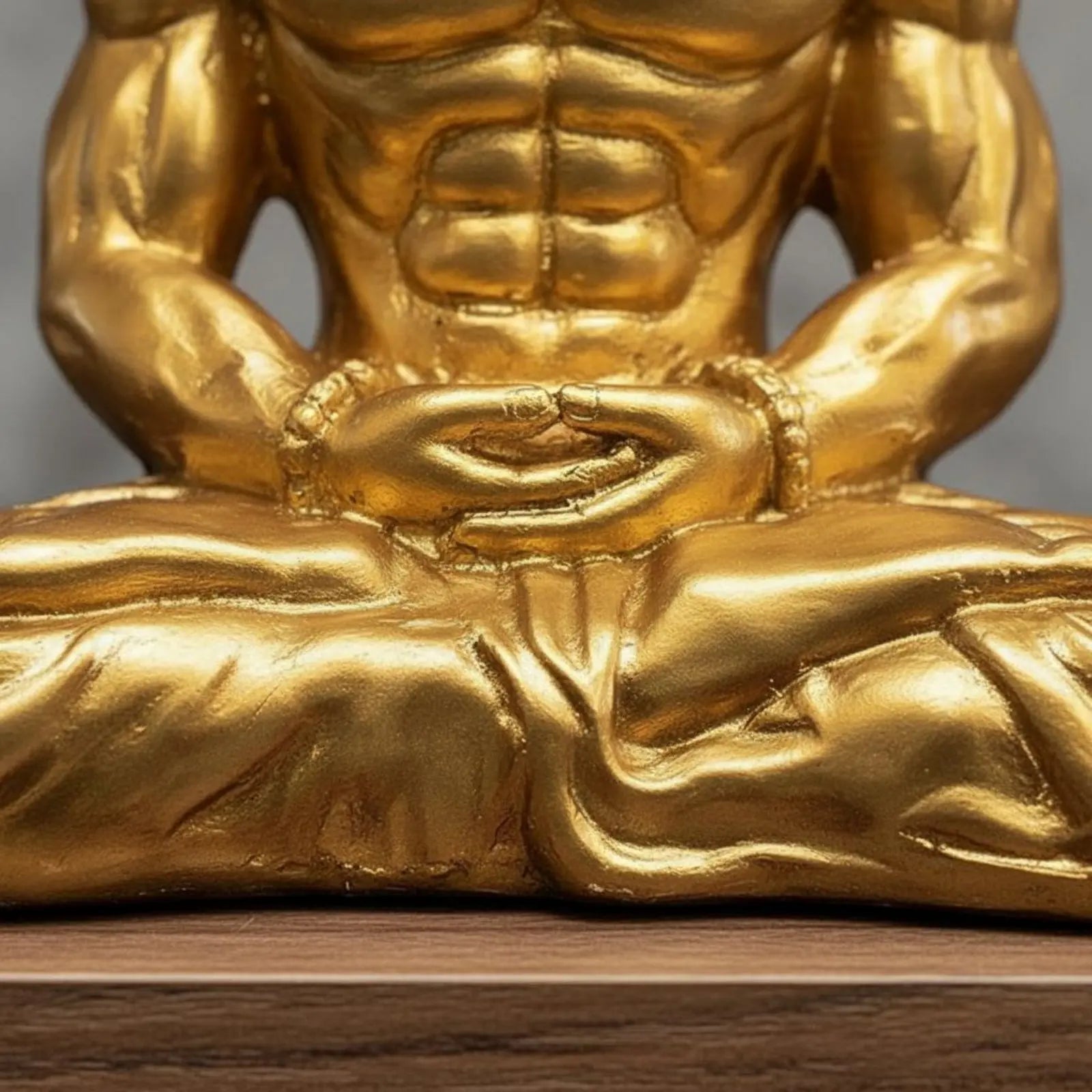 Muscle Buddha Ornament Creative Muscular Buddha Statue Hand-Polished Resin Desktop Ornament for Fitness Enthusiasts Bodybuilders Zpaxo
