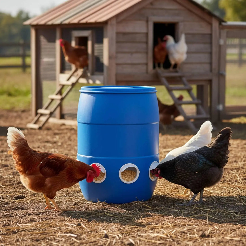 Automatic Weight-Operated Chicken Feeder Port – Rainproof DIY Poultry Feeder Zpaxo