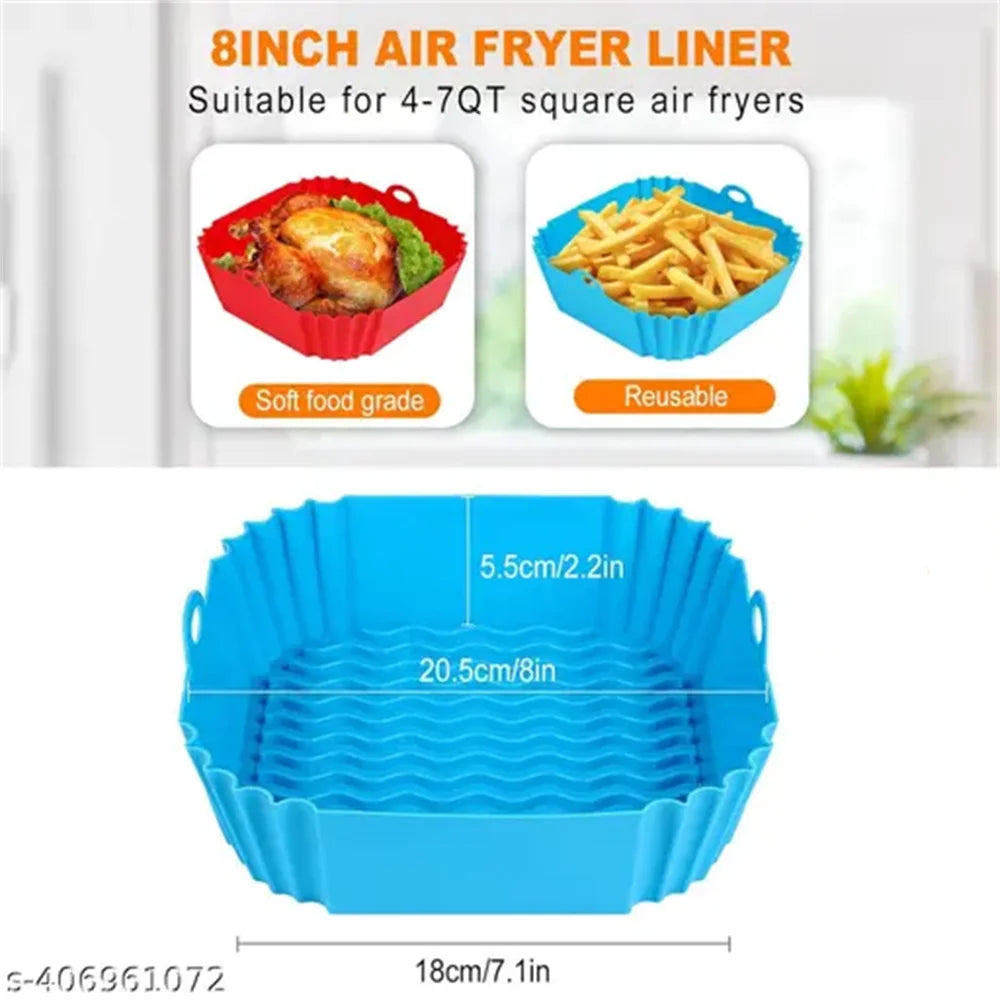Silicone Air Fryer Liners Reusable Square Fryers Replacement Zpaxo
