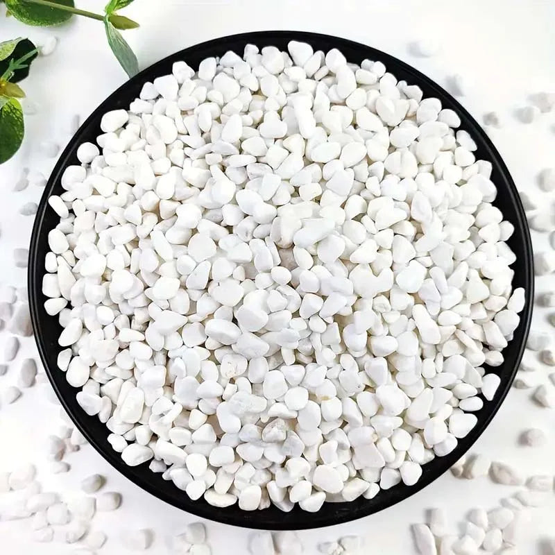 White Decorative Pebbles – Natural River Rocks for Plants & Garden Decorative Garden Pebbles Zpaxo