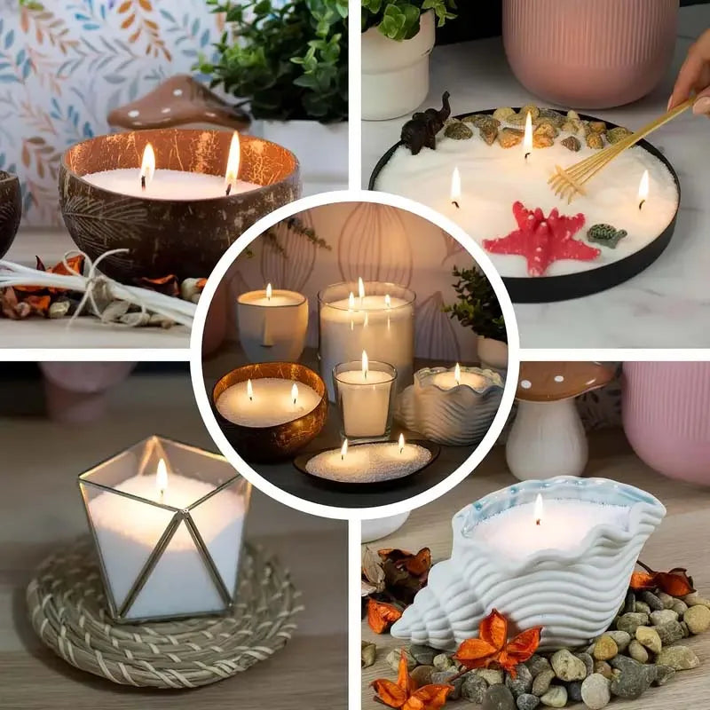White Granular Pearl Wax – DIY Candle & Sand Art Making Candle Making Wax Zpaxo