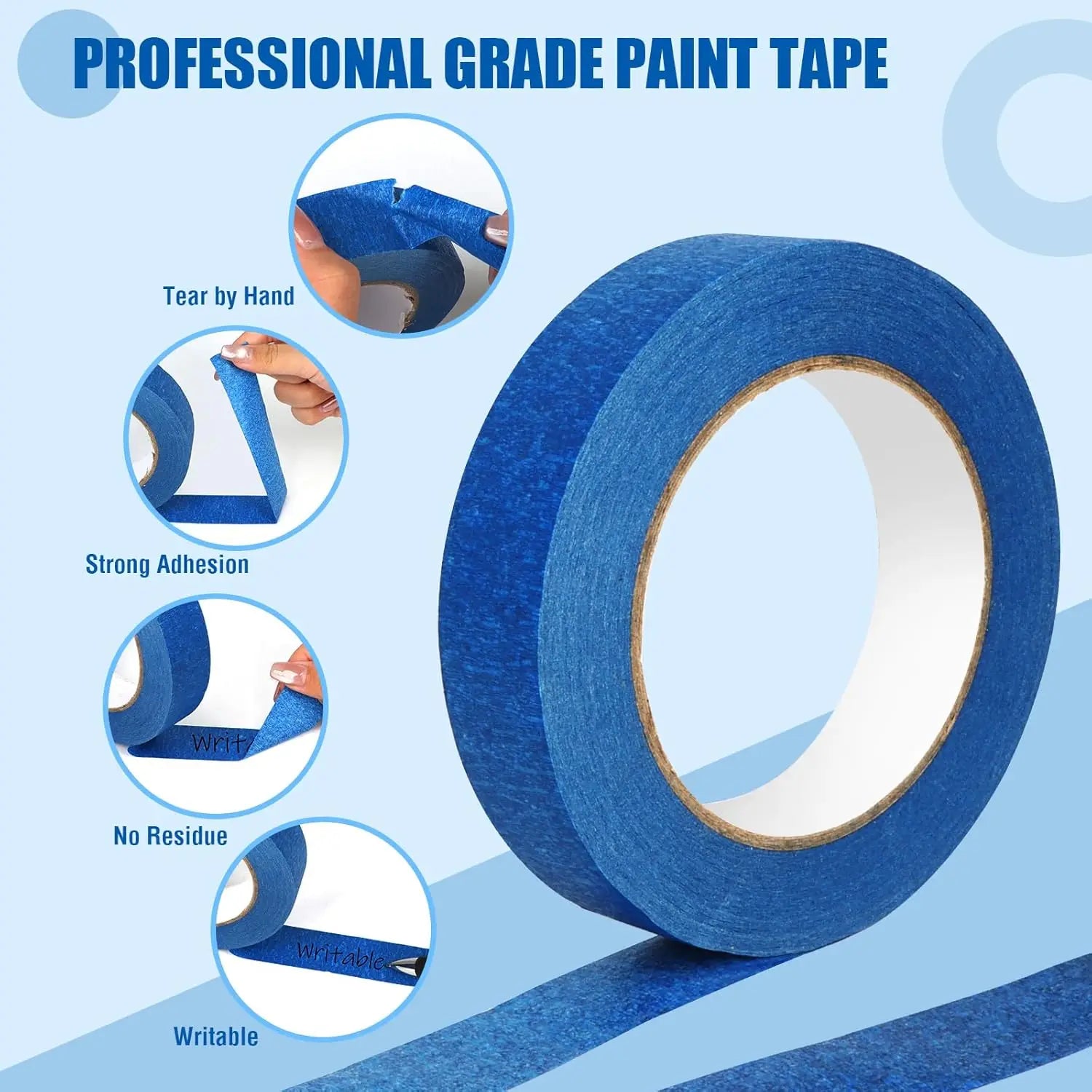 Blue Painter's Tape 1/3/5 Pack – DIY, Arts, Crafts & Masking Painter's Tape Zpaxo