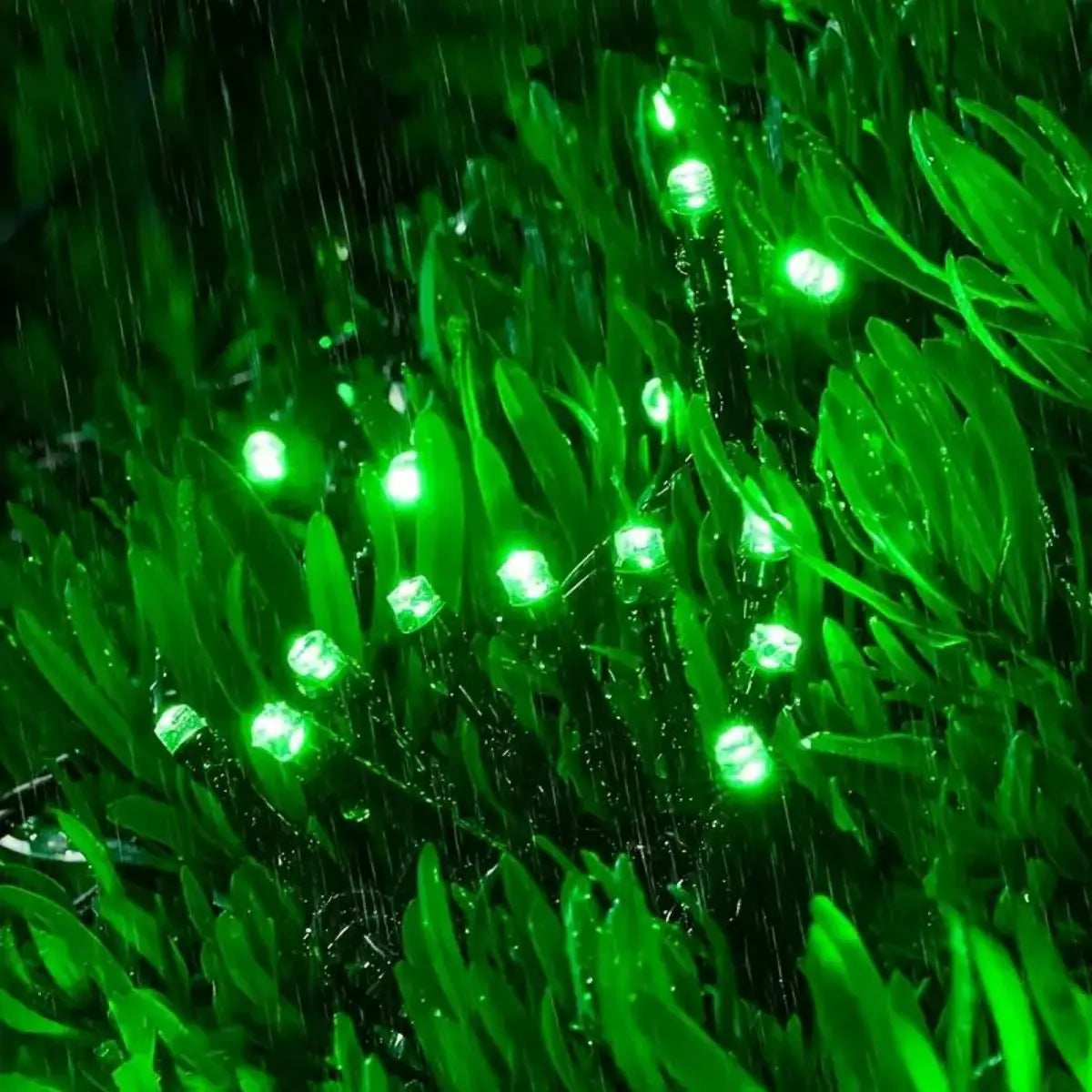 Solar Powered Green String Lights 8 Lighting Modes Waterproof Outdoor Zpaxo