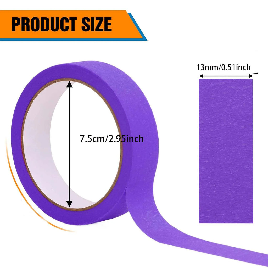 6-Roll Colorful Paper Masking Tape for Crafts, Scrapbooking & Labels Decorative Masking Tape Zpaxo