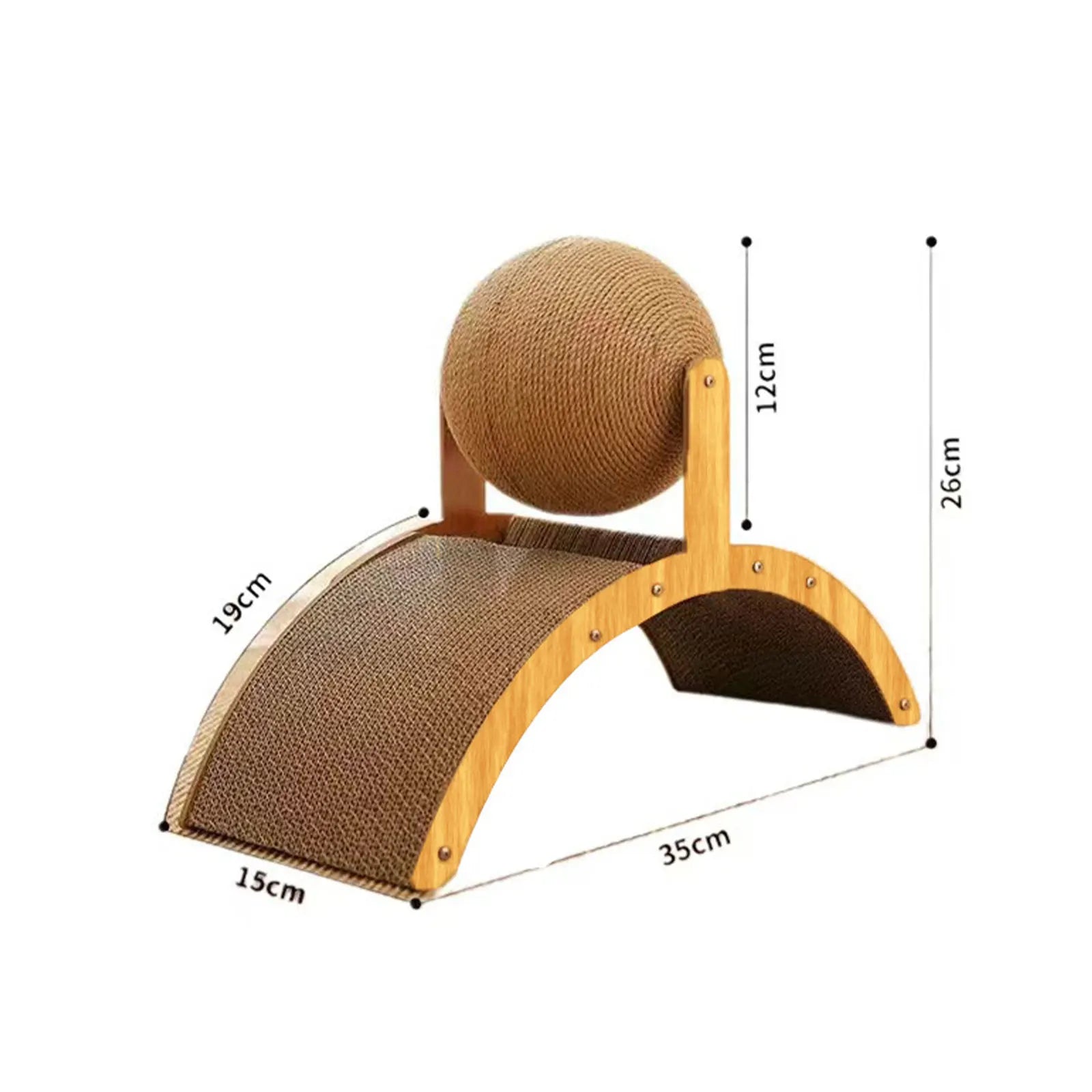 Cat scratching ball with Cat Scratch Post, Cat Training Interactive Toy for cats and kittens, Cat Sisal Scratcher Rotatable ball Zpaxo Style A
