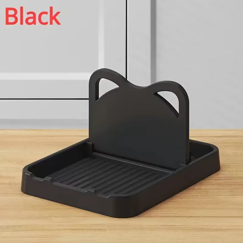 Kitchen Counter Spoon Rack Pot Lid Multi-purpose Small Tools Keep Zpaxo black