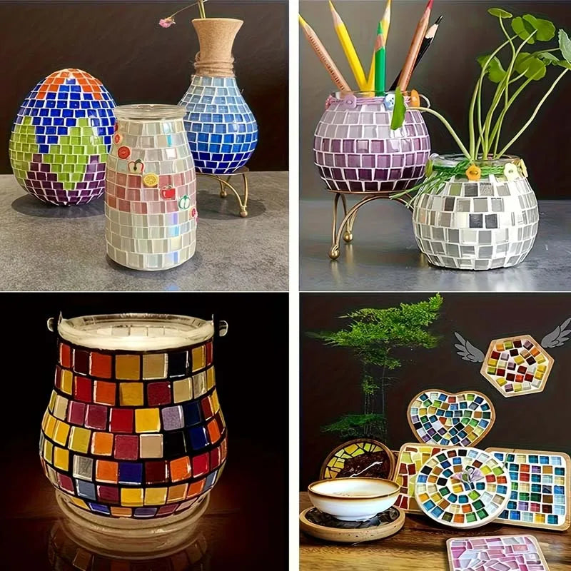 Bulk Square Glass Mosaic Tiles – Multi-Color DIY Craft & Decor Glass Mosaic Tiles Zpaxo