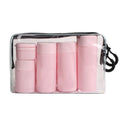 5pcs Travel Cream Dispenser Bottles Set Travel Bottles Toiletry Containers Set, TSA Approved, Travel Essentials Zpaxo pink