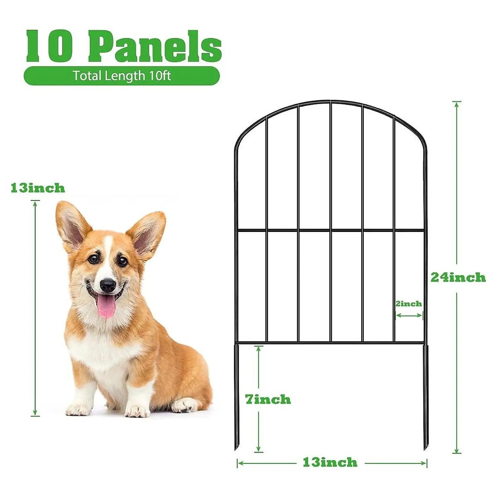10Pcs Garden Fence Panels Animal Barrier Fences Outside Wedding Prop Lawn Pet Border Edging Garden Fencing for Small Dog Stairs Zpaxo