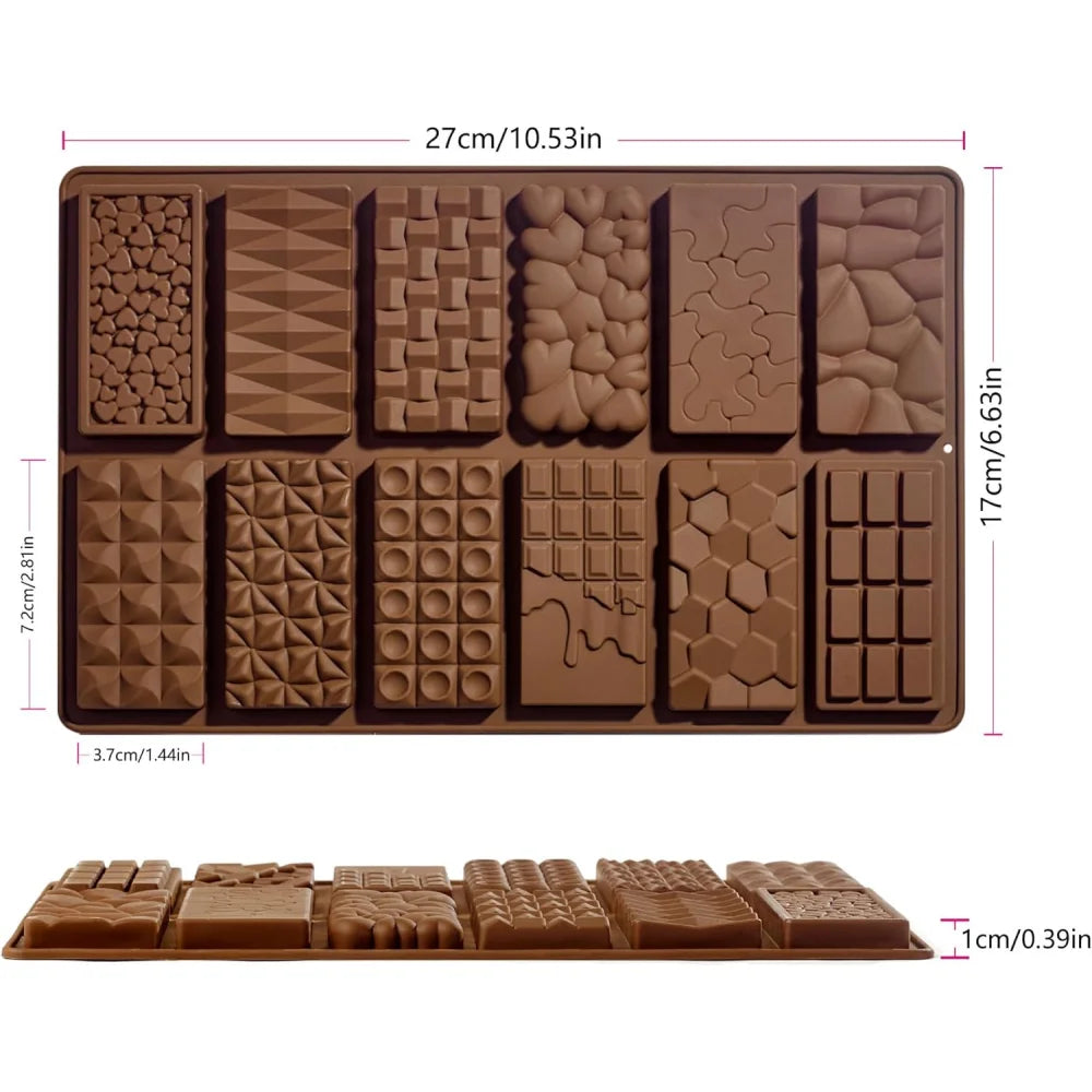 Chocolate Bar Molds Non-stick Chocolate-filled Pistachio Bars Zpaxo