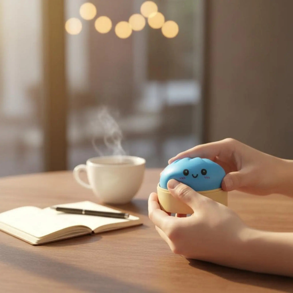 Dumpling Stress Ball with Steamer Case – Baozi Fidget Toy Fidget Stress Toy Zpaxo