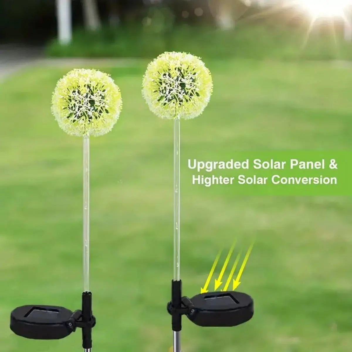 Solar Lights Outdoor Garden Decor Decorative Dandelion LED Waterproof Zpaxo