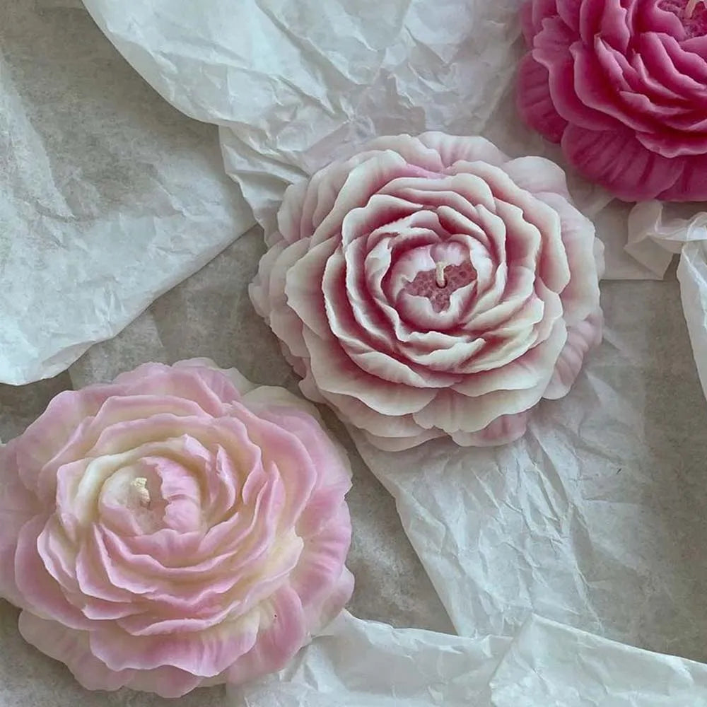 3D Peony Flower Silicone Mold – Candle, Soap, Clay & Cake Silicone Craft Mold Zpaxo