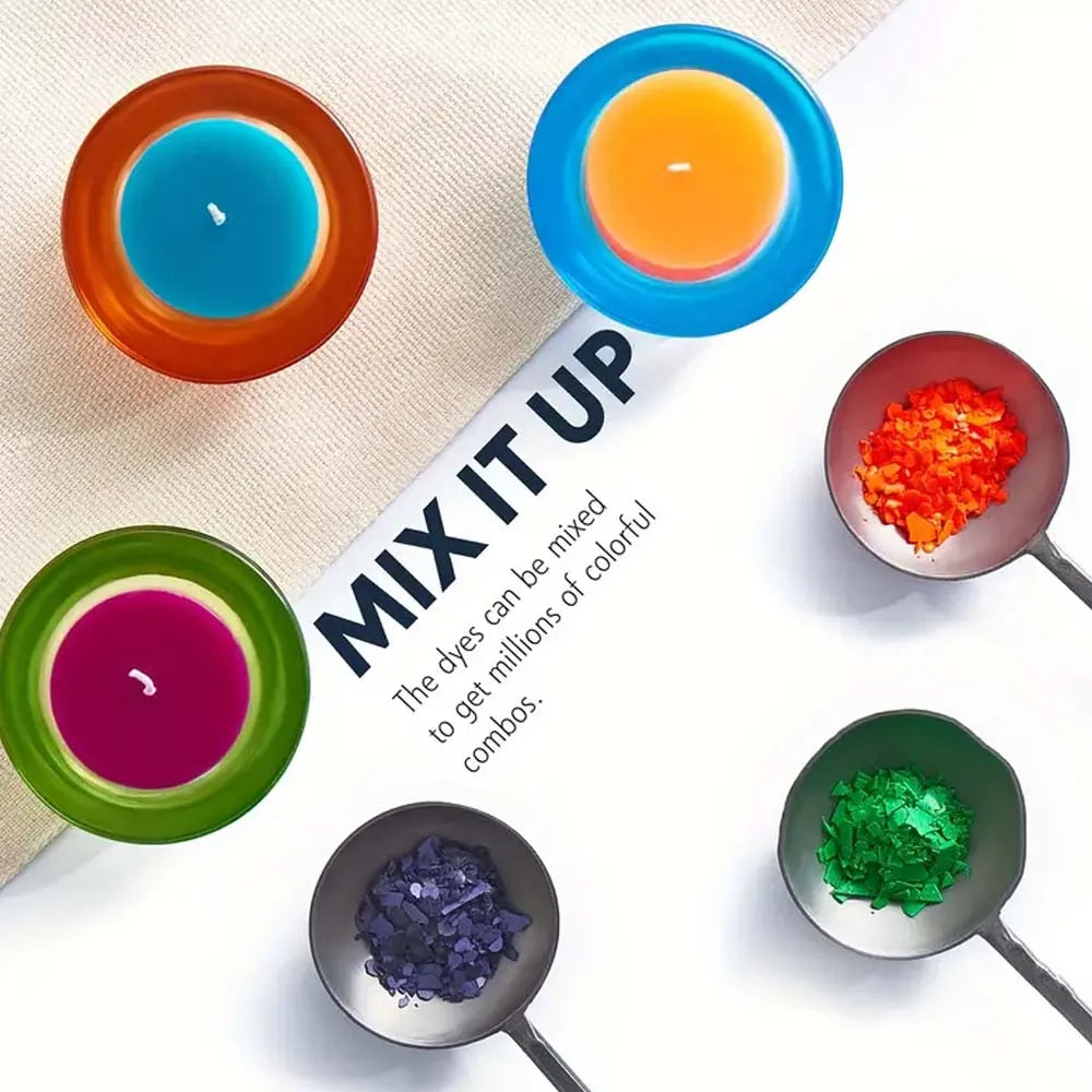 Premium Candle Making Kit: 16 Vibrant Colors, 5g Each - Perfect for DIY Candle Crafting & Dyeing Projects Zpaxo