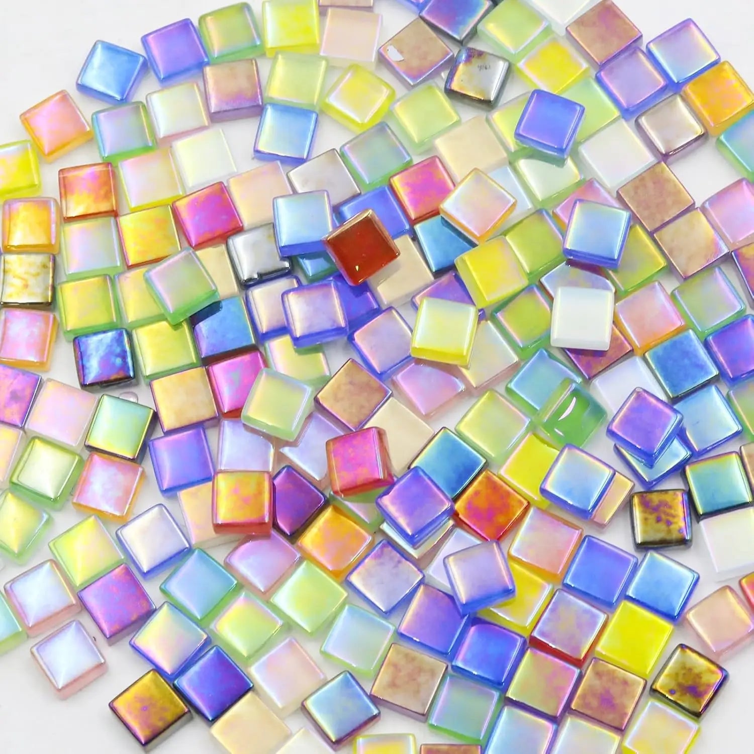 Bulk Square Glass Mosaic Tiles – Multi-Color DIY Craft & Decor Glass Mosaic Tiles Zpaxo