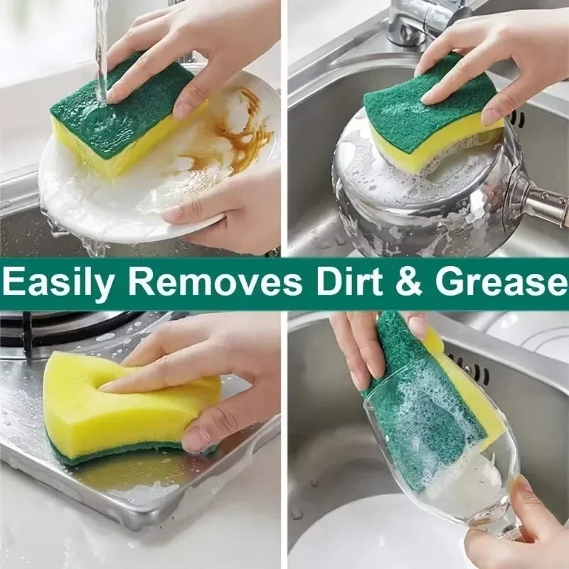 Double-Sided Sponge Scourers – Kitchen Scrub Pads (5-30 Pack) Kitchen Scrub Sponge Zpaxo