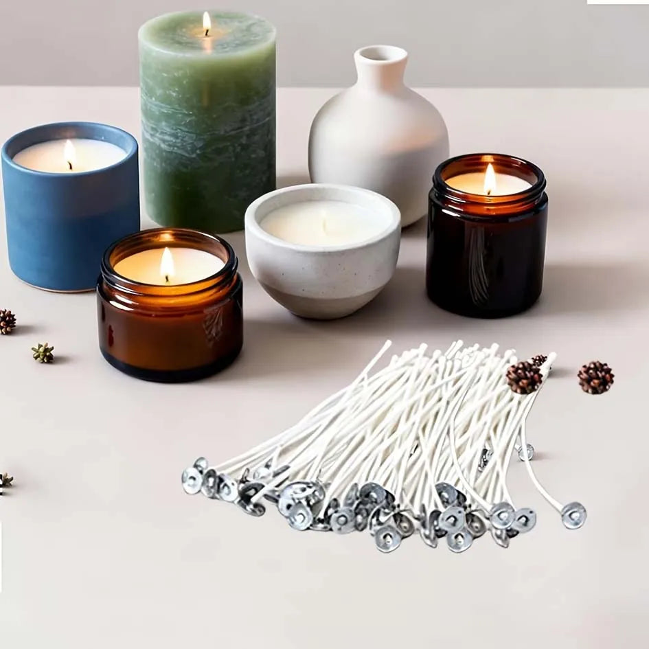 30/50pcs Pre-Tabbed Candle Wicks for Scented Candle Making Candle Wicks Zpaxo