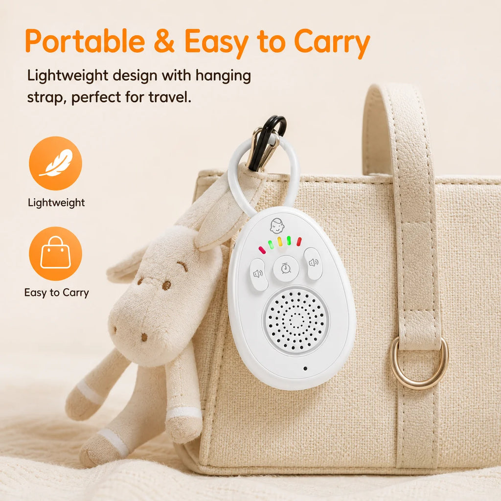 Portable Baby White Noise Machine With Lullaby Timer Travel White Noise A Pair Built in 1000mAh Battery For Sleeping Baby Adults Zpaxo
