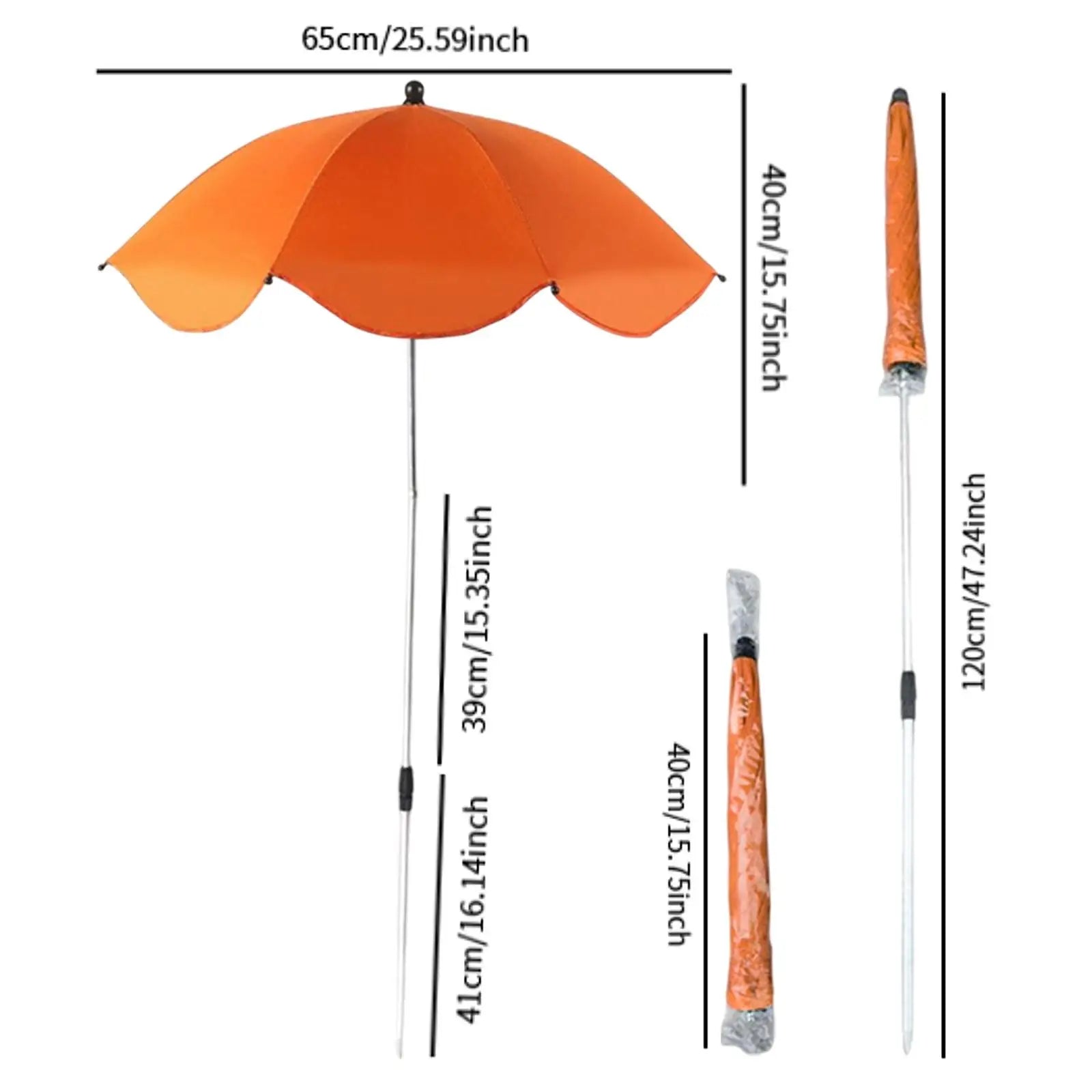 Outdoor Plant Umbrella Shade Cover Adjustable Height Canopy Telescopic for Garden Lawn Patio Flowers Potted Yard Reusable Decor Zpaxo Orange Yellow