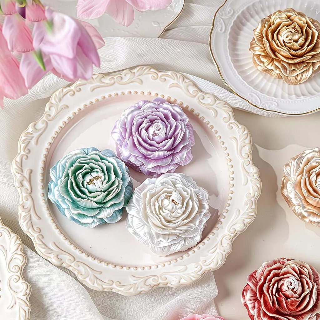 Peony Flower Silicone Mold – Candle, Resin, Clay & Plaster Silicone Craft Mold Zpaxo