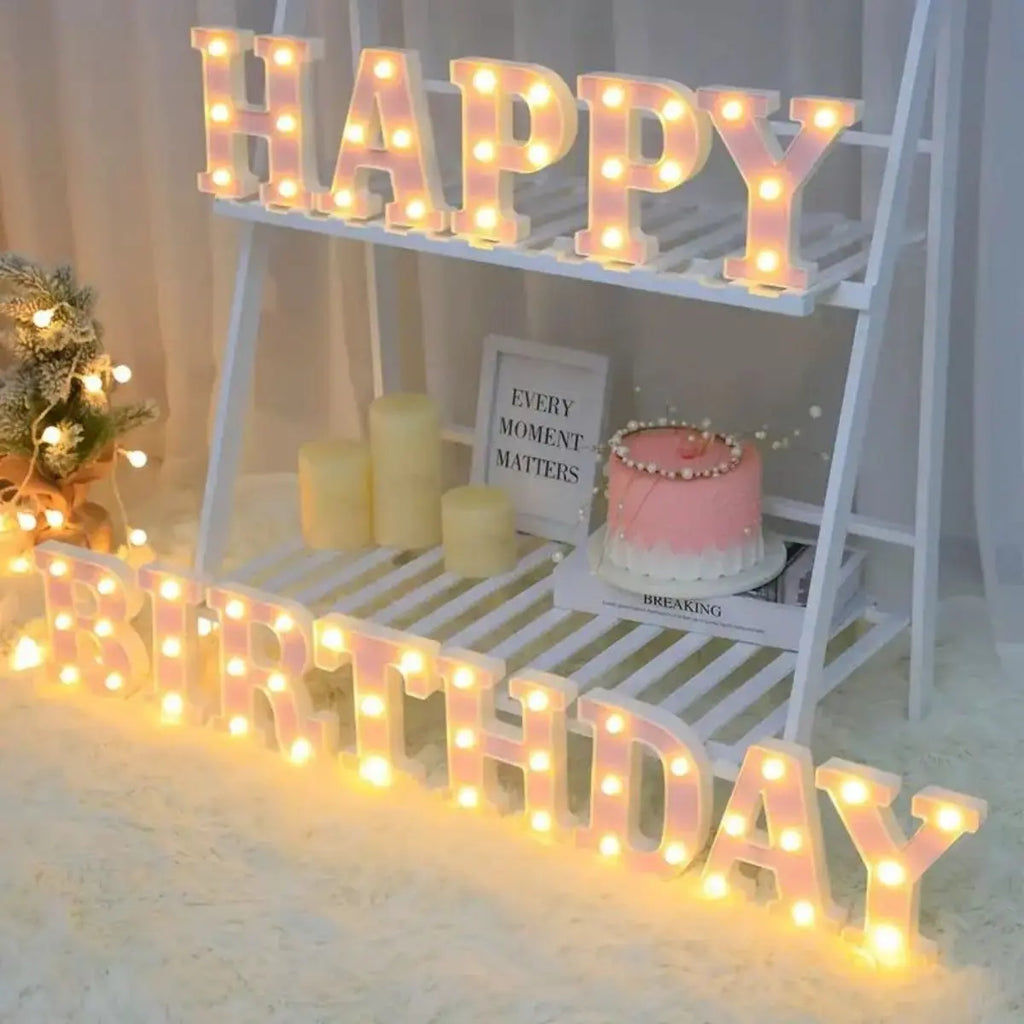 Customizable LED Letter Lights Battery-powered Versatile Parties Home Zpaxo