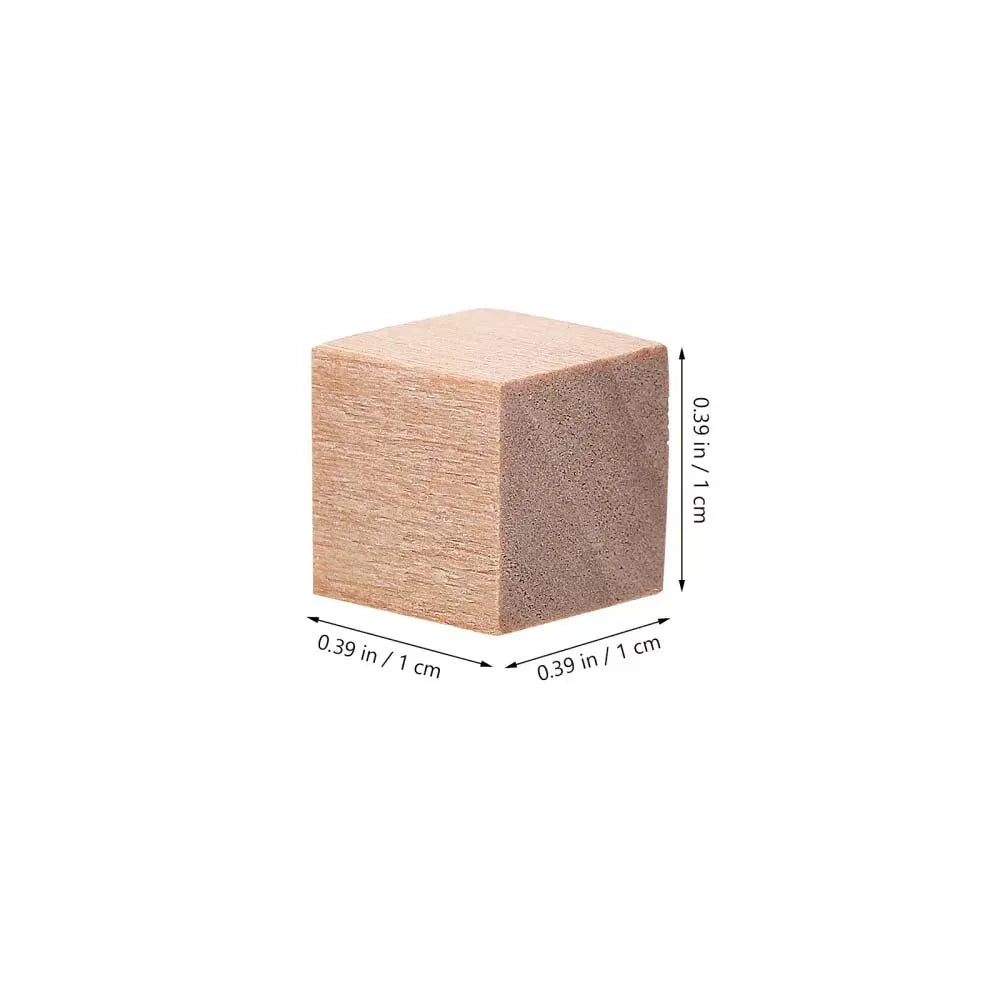 50/100 pcs Wooden Cubes Small Wooden Blocks DIY Craft Blocks Blank Cubes Solid Wood Zpaxo