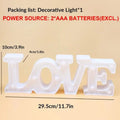 LED Decorative Letter LOVE Wedding Birthday Decoration Light Zpaxo white
