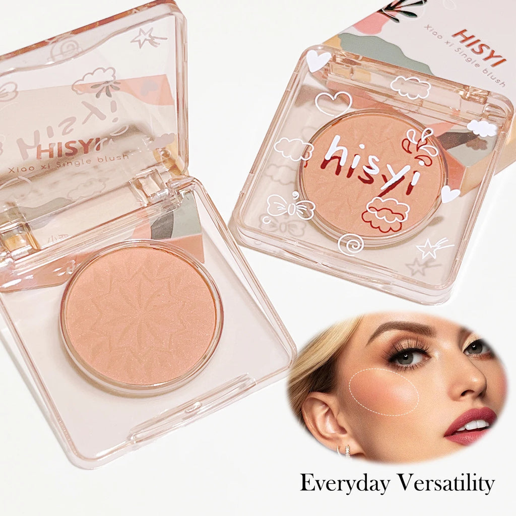 HISYI Single Blush Waterproof Whitening Matte Fine Flash Natural Nude Zpaxo