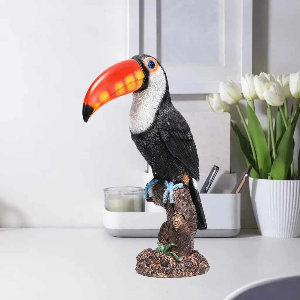 Toucan Figurine Indoor Desktop Decoration Adorable Realistic Animal Figure 12inch Tall for Teaching Tool Multifunctional Zpaxo Default Title