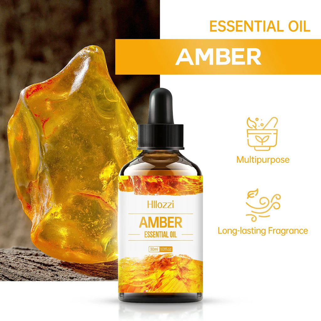 Amber essential oil, a natural fragrance, is suitable for body massage treatments and hair care. It can also be used in diffuser Zpaxo