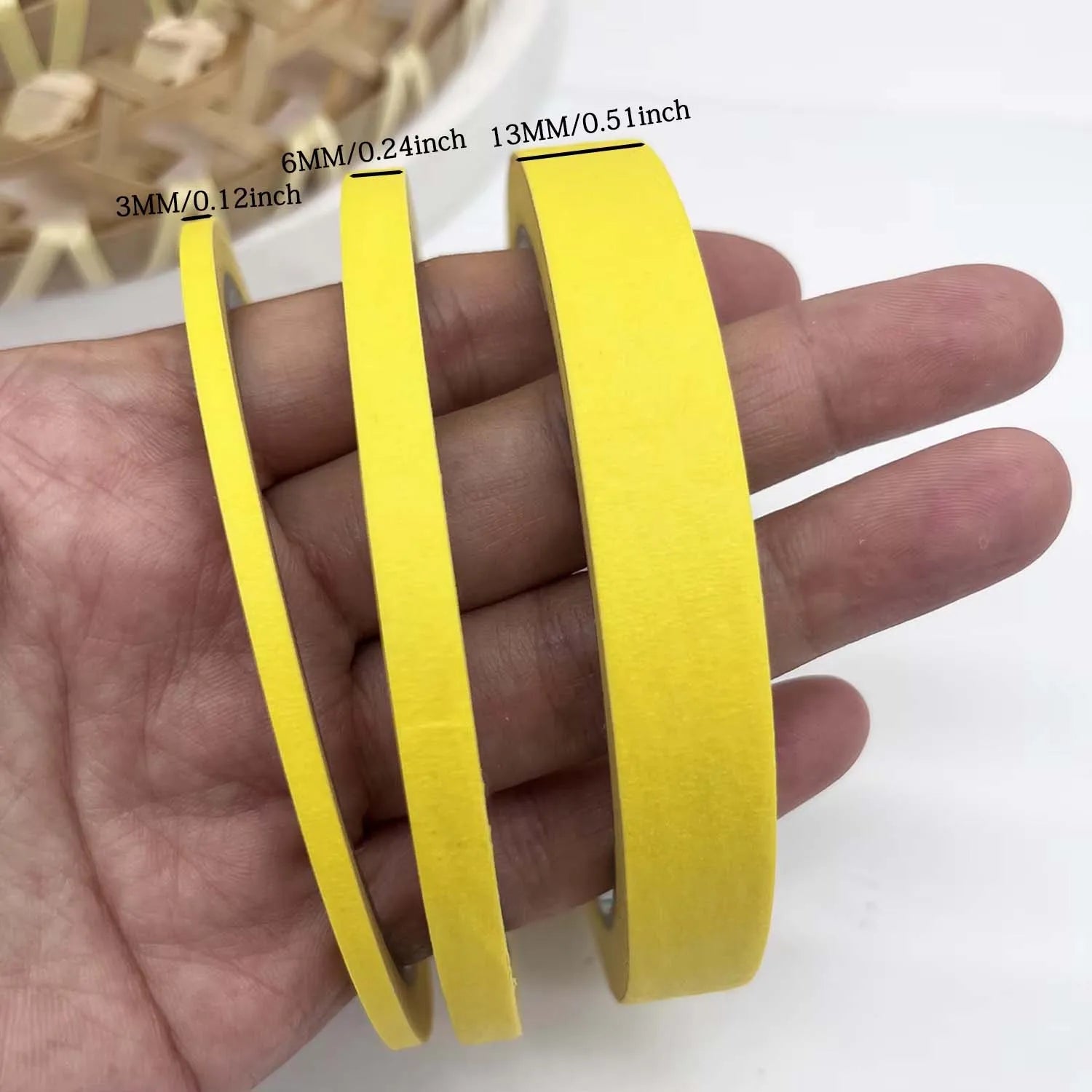3/6Pack Yellow Painters Tape - Masking Tape ulti-Surface, Smart Adhesion, Paint Tape for DIY, Labeling, Art, Car Zpaxo 3PCS