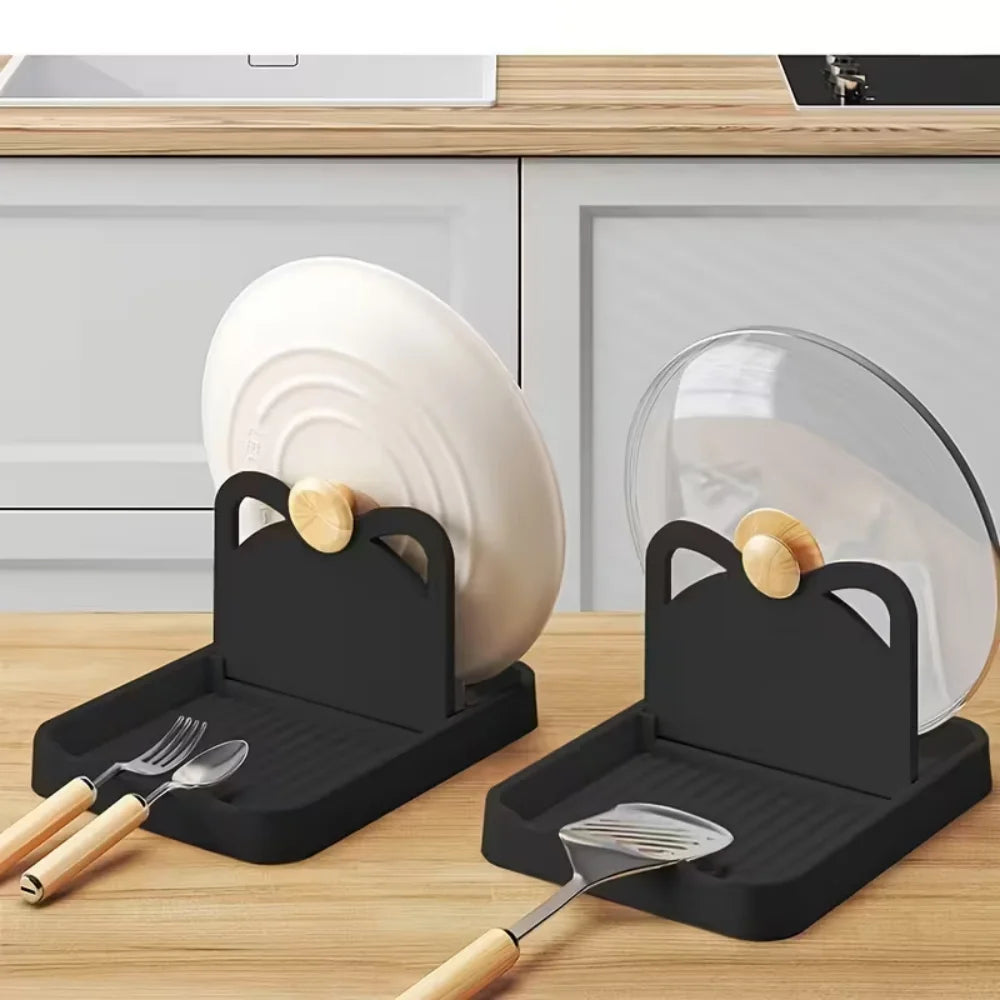 Kitchen Counter Spoon Rack Pot Lid Multi-purpose Small Tools Keep Zpaxo