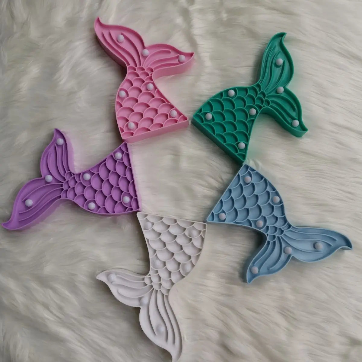 Fishtail Party Decoration Battery LED Nightlights Dorm Room Undersea Zpaxo