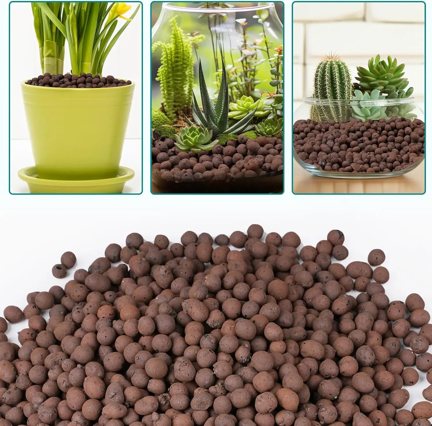 100/200G Clay Pebbles for Plants,Lightweight Clay Balls for Plants Drainage, Hydroponic Growing, Aquaponics, Orchid Potting Mix Zpaxo