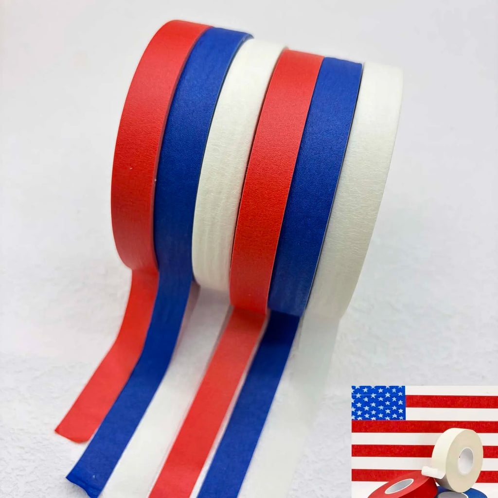 3-Roll Painters Masking Tape – Red, Blue & White | 10mm Masking Tape Set Zpaxo