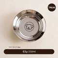 Stainless Steel Mini Plate Round Suitable Children Adults Reusable Zpaxo dog 14CM