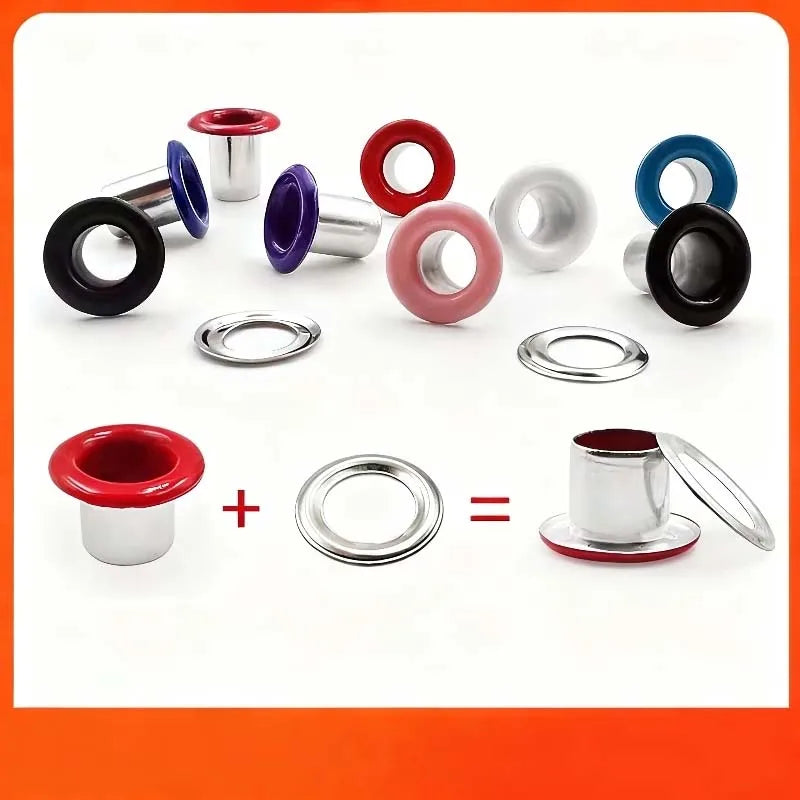 101pcs 4mm Stainless Steel Grommets & Washers | Self-Backing Craft Grommets Kit Zpaxo