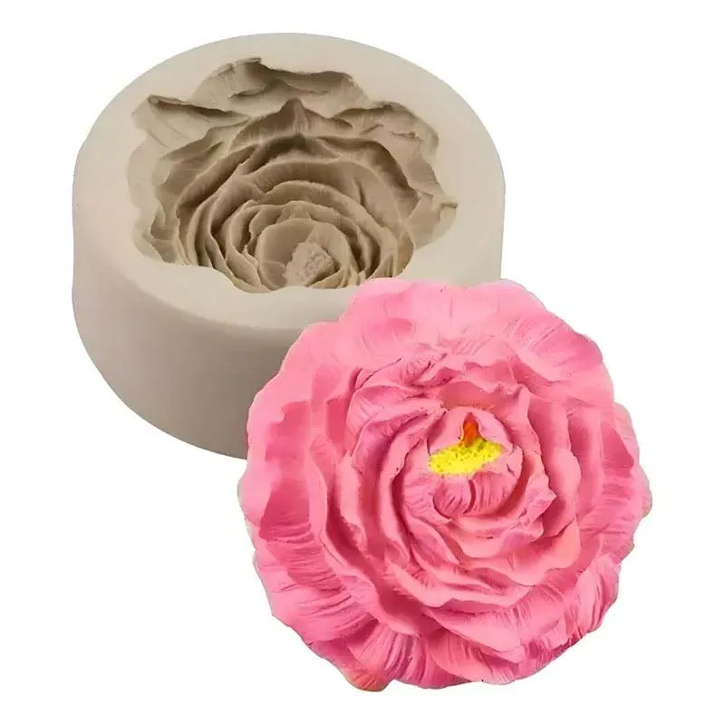 Peony Flower Silicone Mold – Soap, Candle & Resin Crafts Craft Silicone Mold Zpaxo