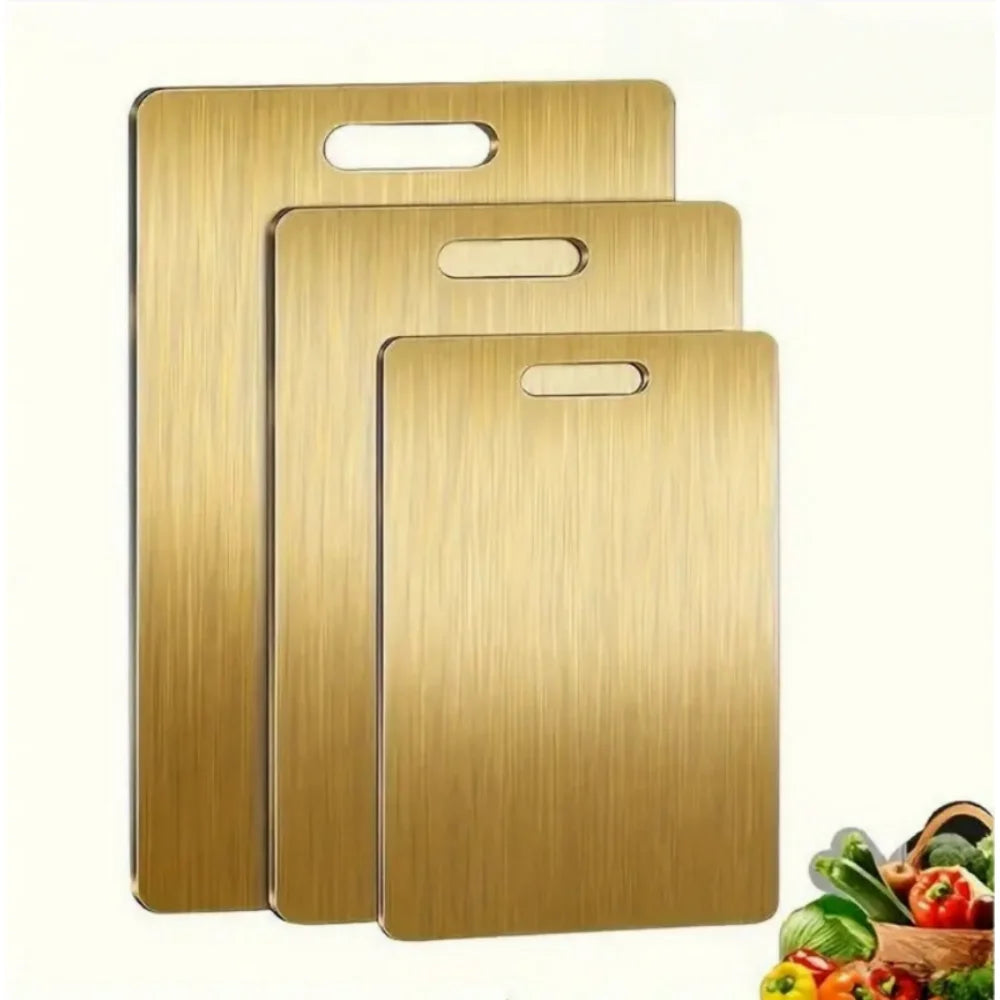 Kitchen Stainless Steel Chopping Board Suitable Cutting Meat Fruits Zpaxo