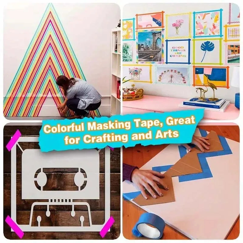 2-Pack Green Masking Tape – Painter's Tape 15mm, No Residue Painter's Masking Tape Zpaxo