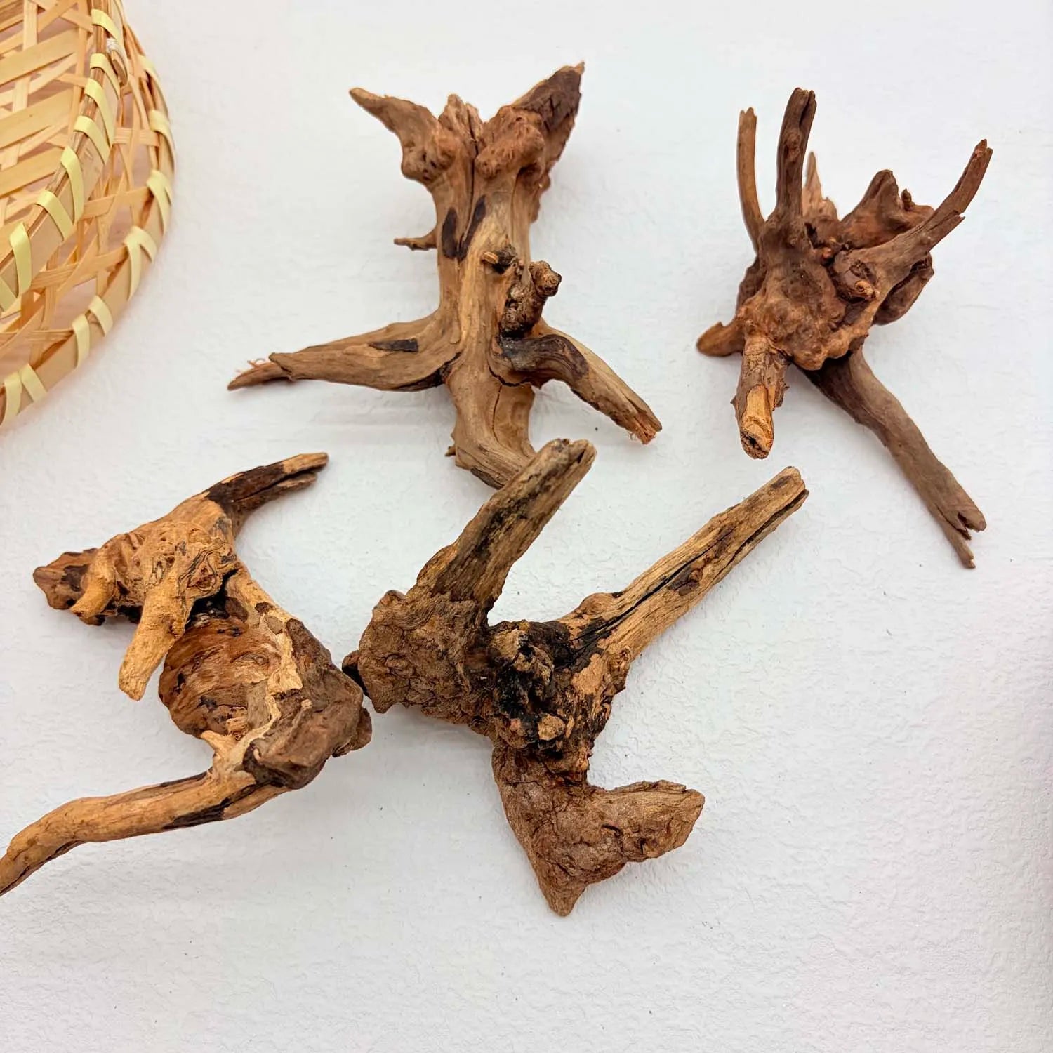Natural Driftwood Aquarium Decor 2-Pack | Fish Tank Wood Ornament Aquarium Driftwood Decor Zpaxo