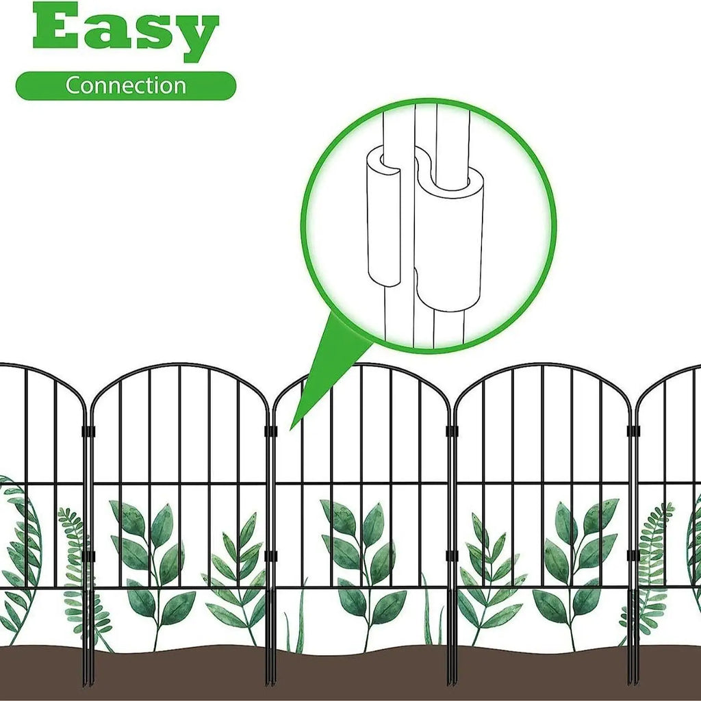 10Pcs Garden Fence Panels Animal Barrier Fences Outside Wedding Prop Lawn Pet Border Edging Garden Fencing for Small Dog Stairs Zpaxo Default Title
