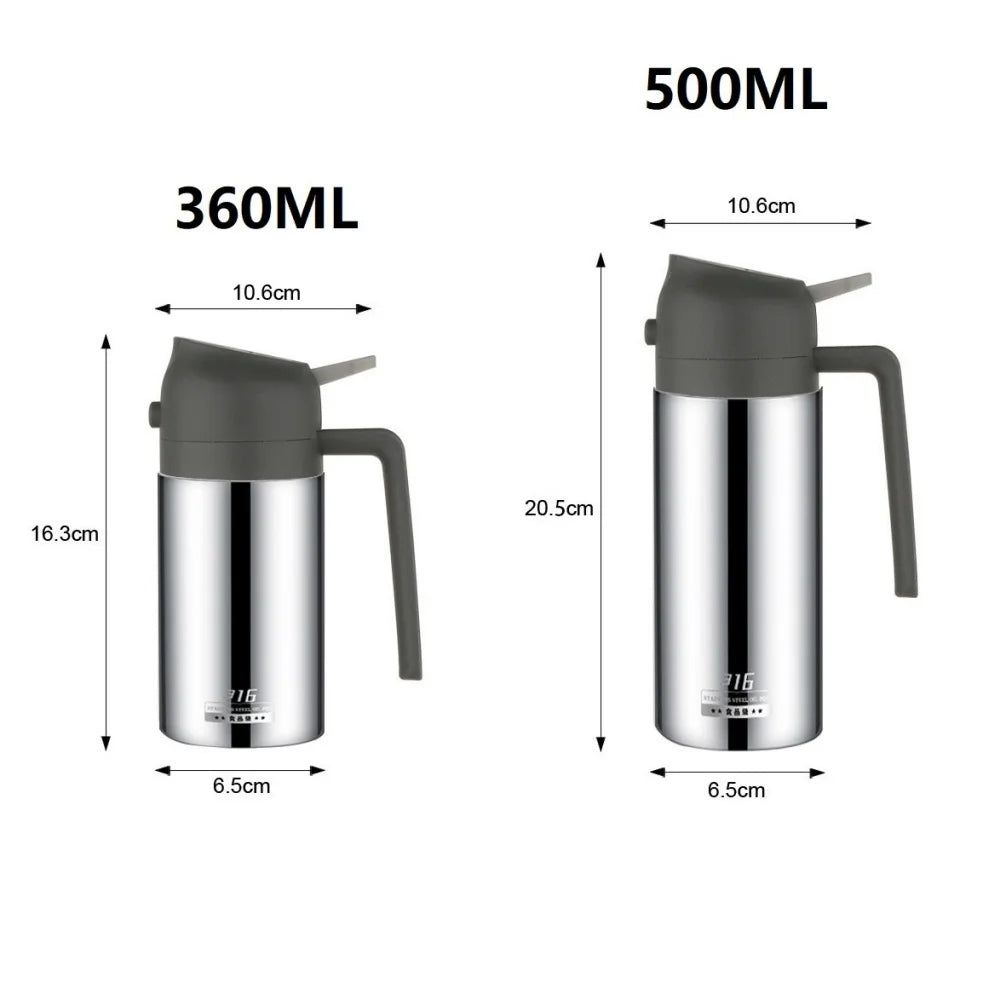 Two-in-one Oil Dispenser Stainless Steel Spray Bottle Can Be Refilled Zpaxo