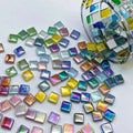 100pcs Rainbow Glass Mosaic Tiles – DIY Crystal Art Craft Stones Glass Mosaic Tiles Zpaxo 100PCS