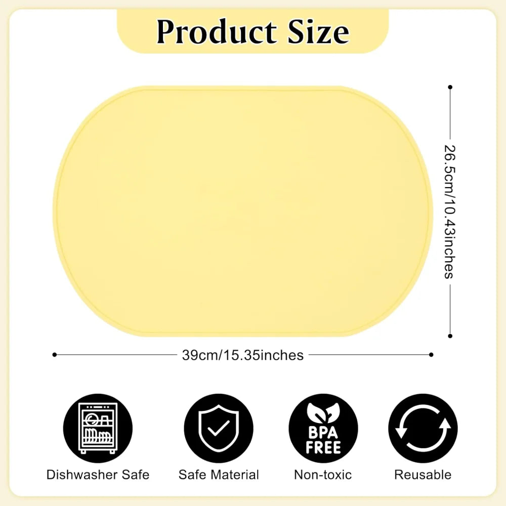 Silicone Placemats Heat-resistant Reusable Portable Waterproof Zpaxo
