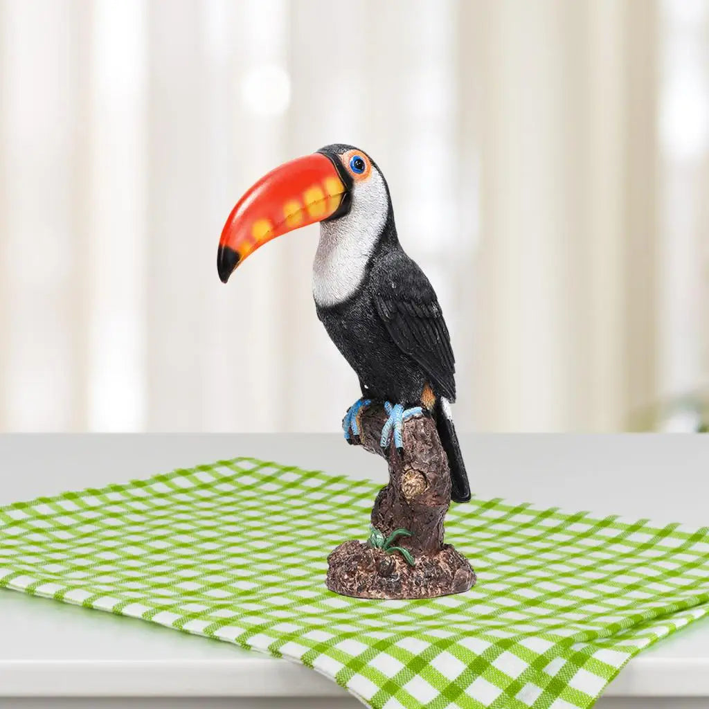 Toucan Figurine Indoor Desktop Decoration Adorable Realistic Animal Figure 12inch Tall for Teaching Tool Multifunctional Zpaxo